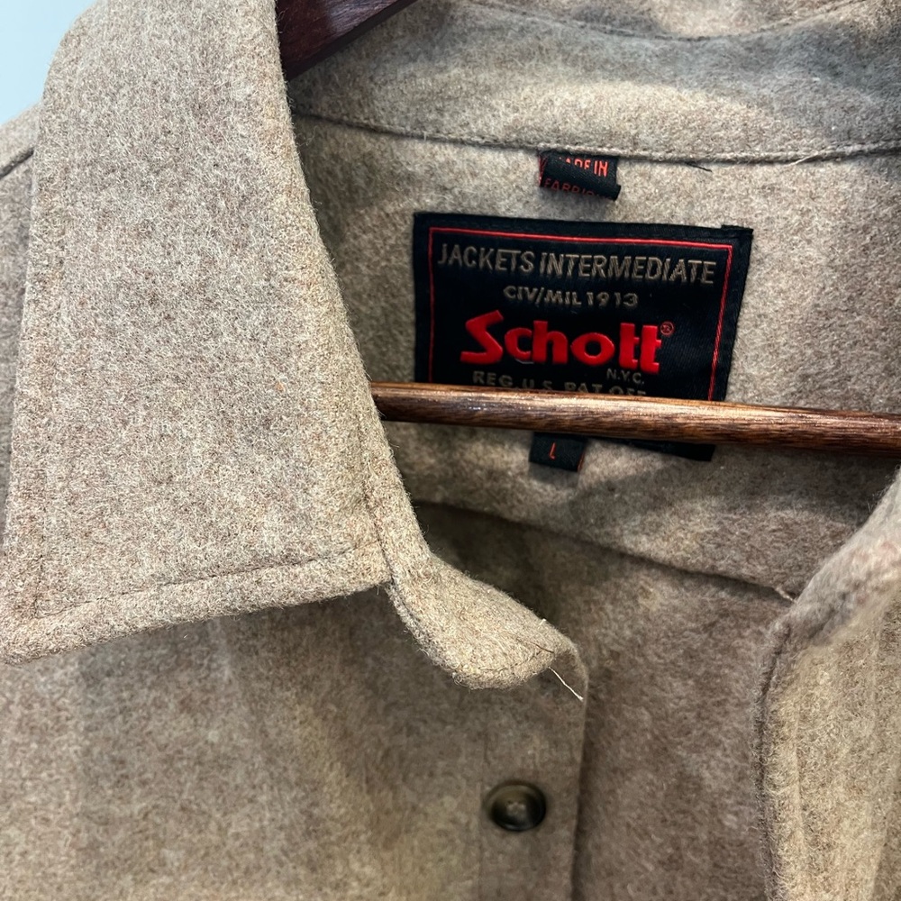 Schott Tan Lightweight Shirt Jacket - Picture 3 of 7